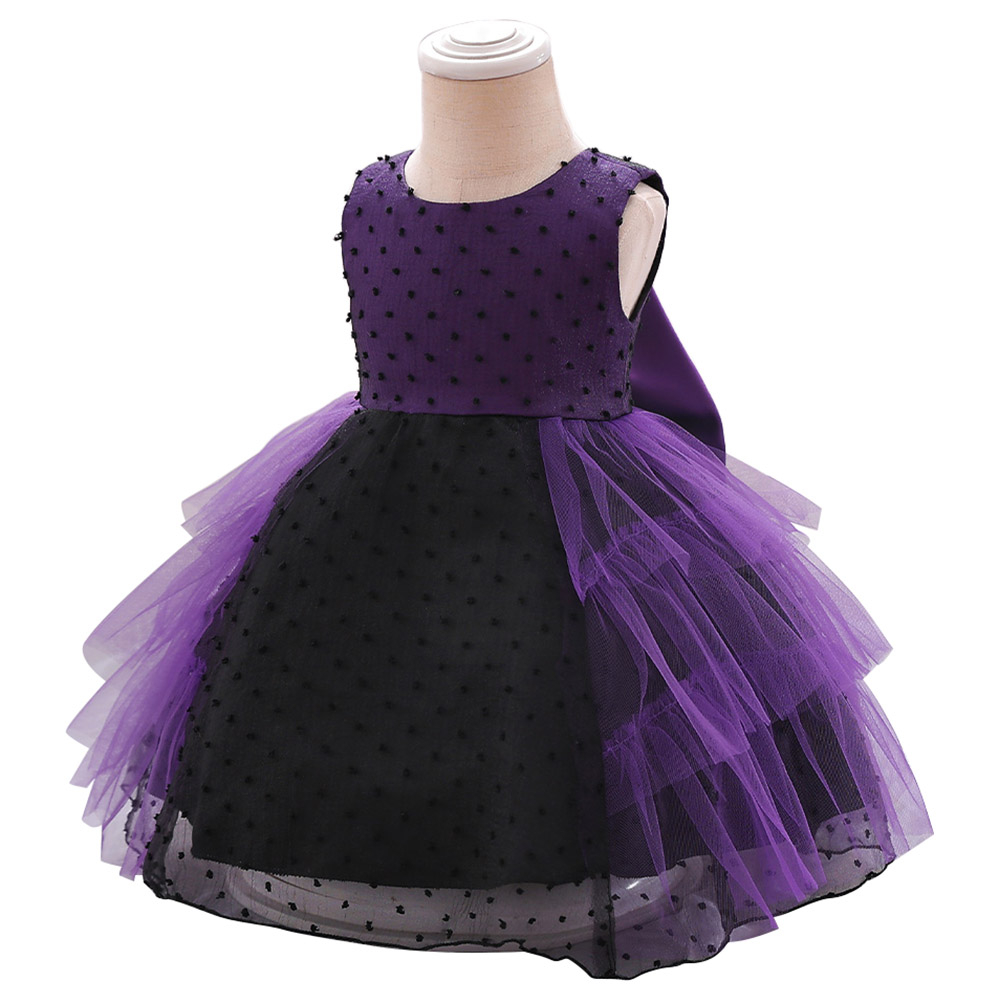 Sugar Rush - Polka Dot Sleeveless Halloween Party Dress - Purple
