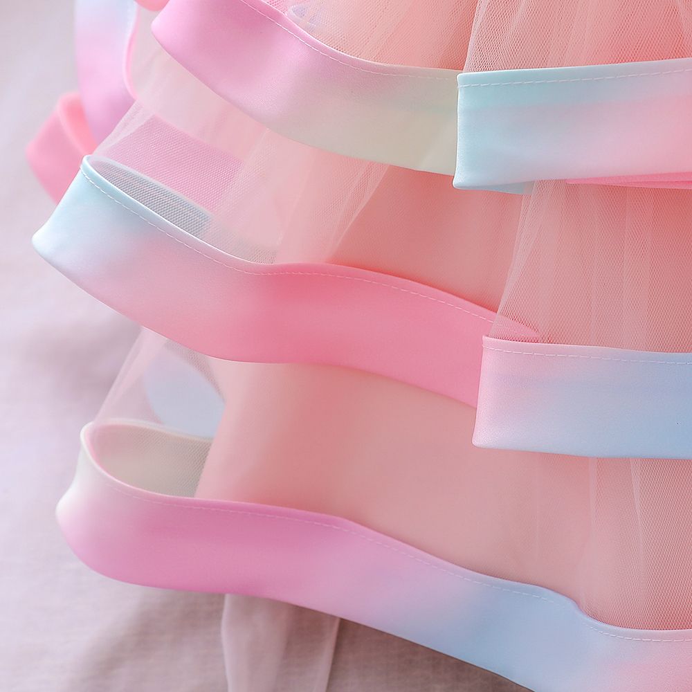 Sugar Rush Appliqued with Headband Party Dress - Pink