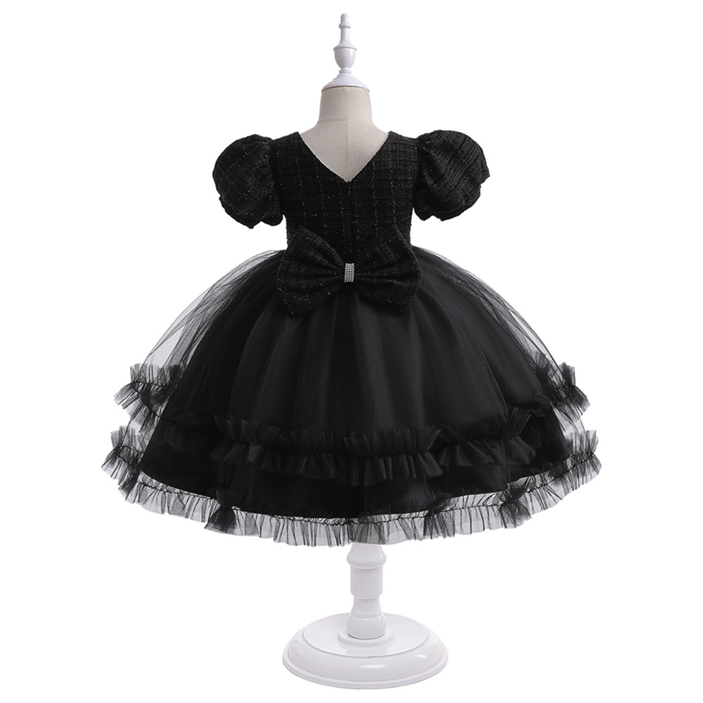 Sugar Rush - Appliqued Regular Halloween Party Dress - Black
