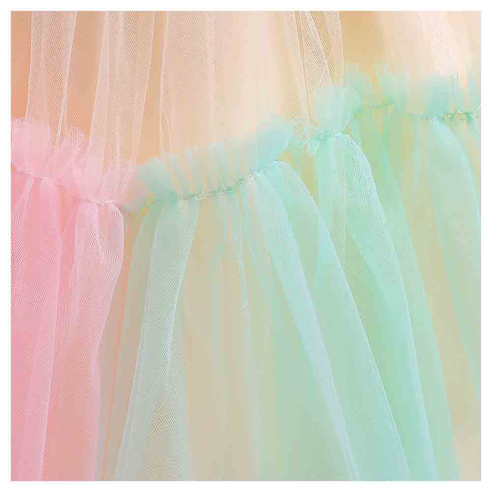 Sugar Rush Girl's Laced Round Neck Sleeveless Party Dress