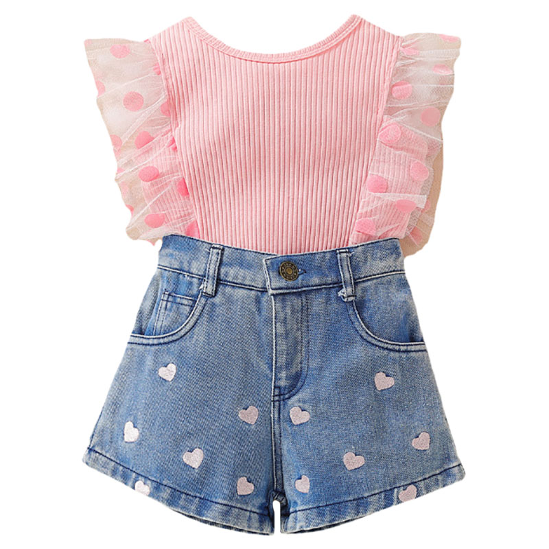 Sugar Rush Cap Sleeves Top & Shorts - Pink - 2 Pcs