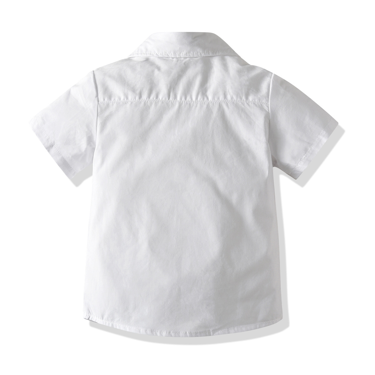 Sugar Rush Plain Bow Short Sleeves Shirt - White