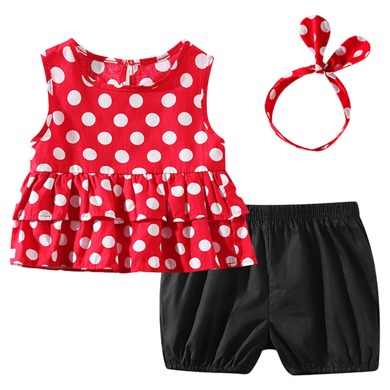 Sugar Rush Printed Sleeveless Top & Shorts - Red - 2 Pcs