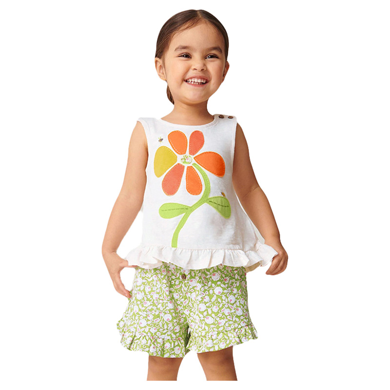 Sugar Rush Embellished Top & Shorts - White - 2 Pcs