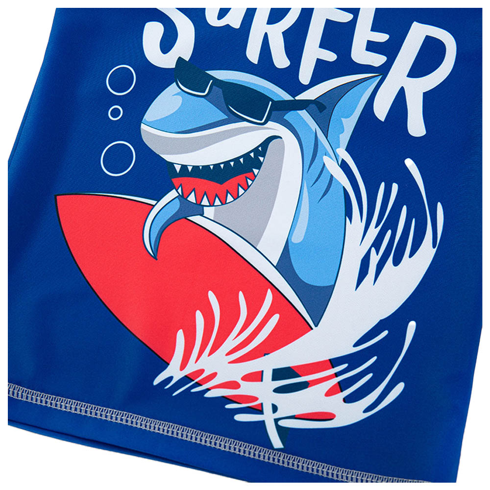 Sugar Rush Shark Short Sleeves Swimwear & Cap - 2 Pcs