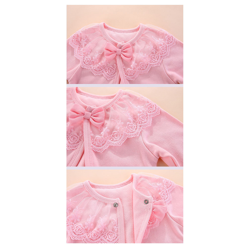 Sugar Rush Laced Full Sleeves Top - Pink