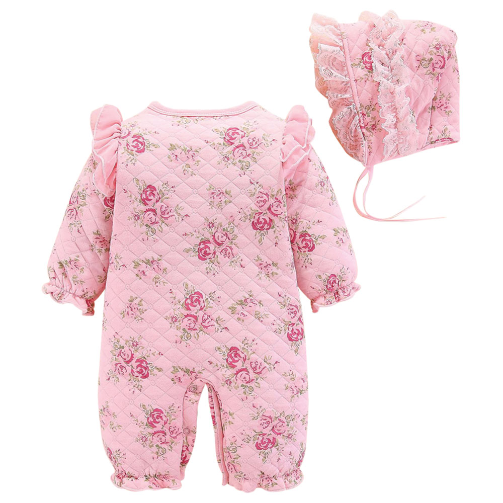 Sugar Rush Floral Printed Romper - Pink