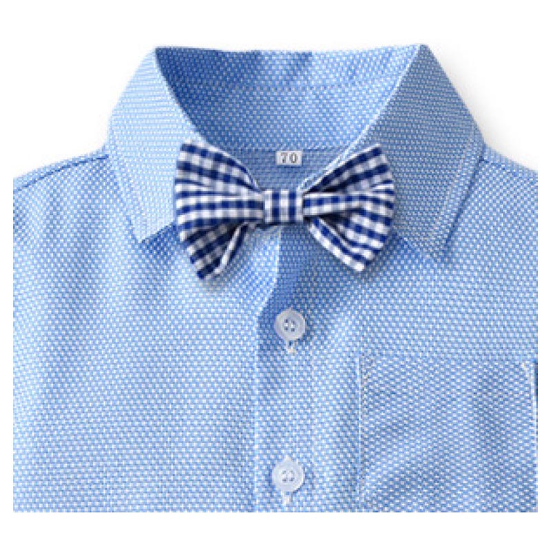 Sugar Rush Boys Solid Shirt & Pants - Light Blue - 2 Pcs