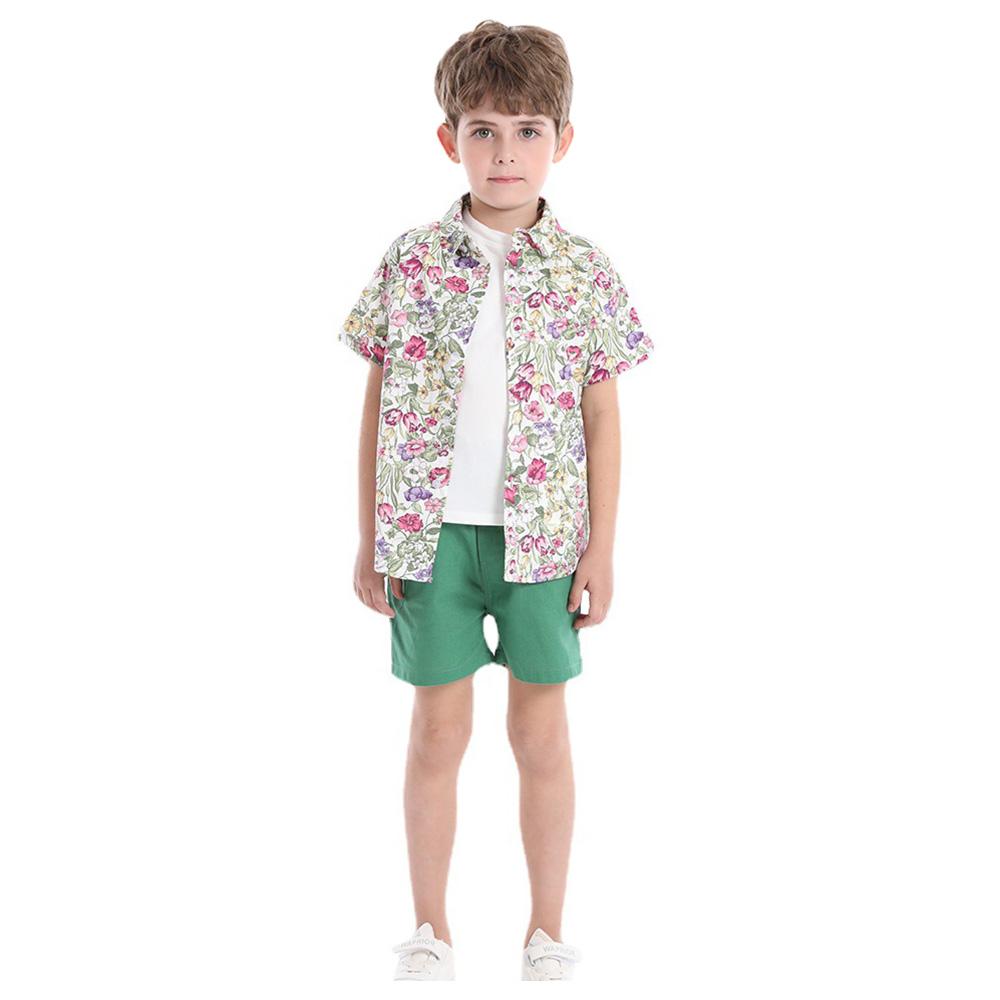 Sugar Rush T-shirt Floral Shirt & Shorts - Pink - 3 Pcs