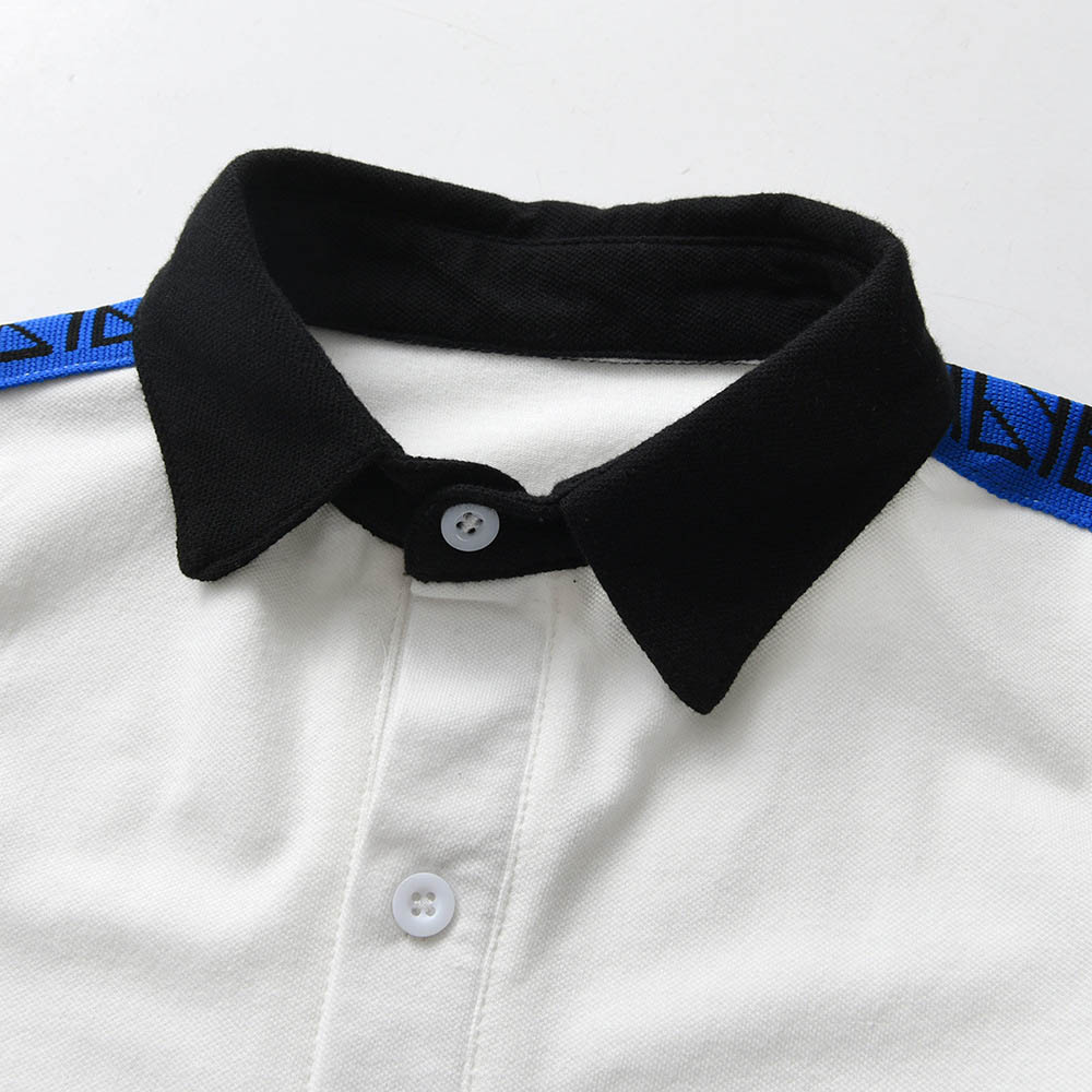 Sugar Rush Boys Solid Polo T-Shirt & Shorts - White - 2 Pcs