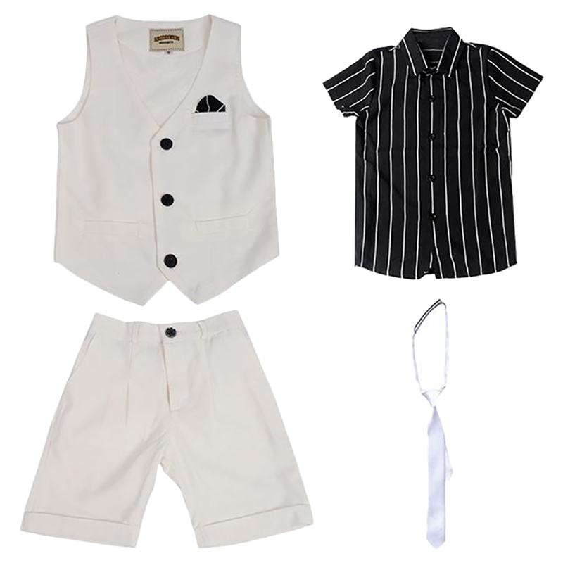 Sugar Rush Short Sleeves Party Wear - White - 3 Pcs