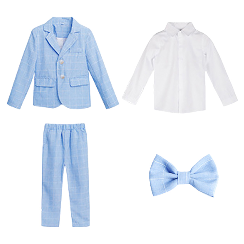 Sugar Rush Boys Full Sleeves Party Wear - Blue - 3 Pcs