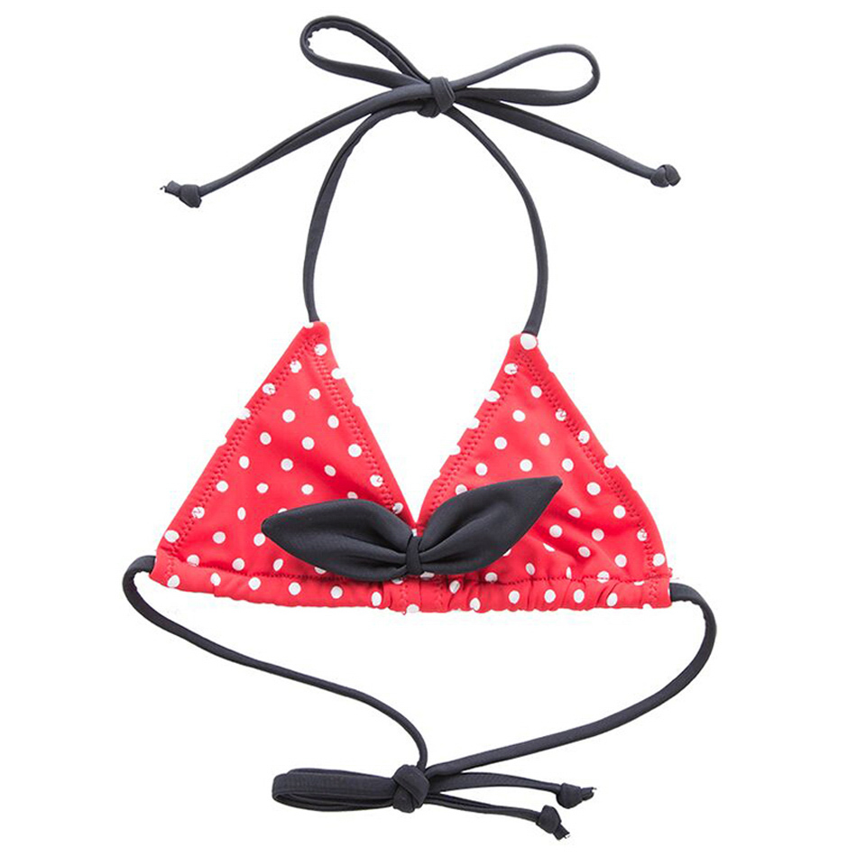 Super Cute Polka Dotted 2-pc Swimwear & Swimcap - Red