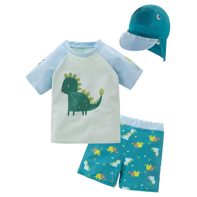 Sugar Rush Dinosaur-print 2-pc Swimsuit & Swimcap-5-6y_18m-6y