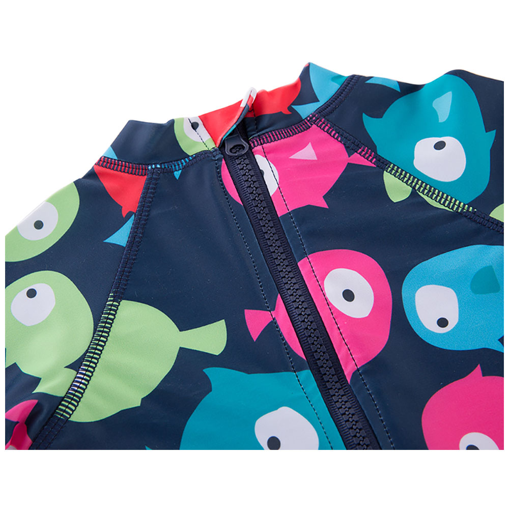 Sugar Rush Boy's Fish Printed Swimsuit & Cap Set - Blue