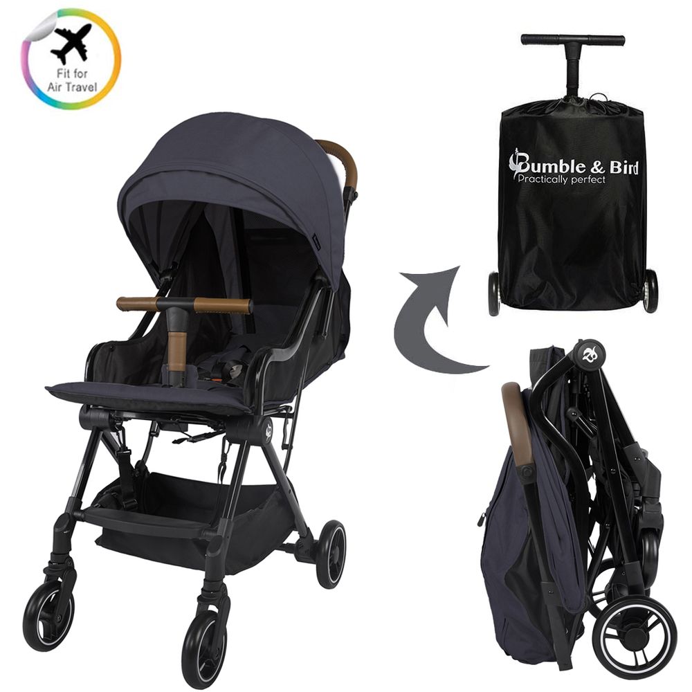 Bumble & Bird - Robin Lightweight Travel Stroller (6 Months to 4 Years) - Dark Grey