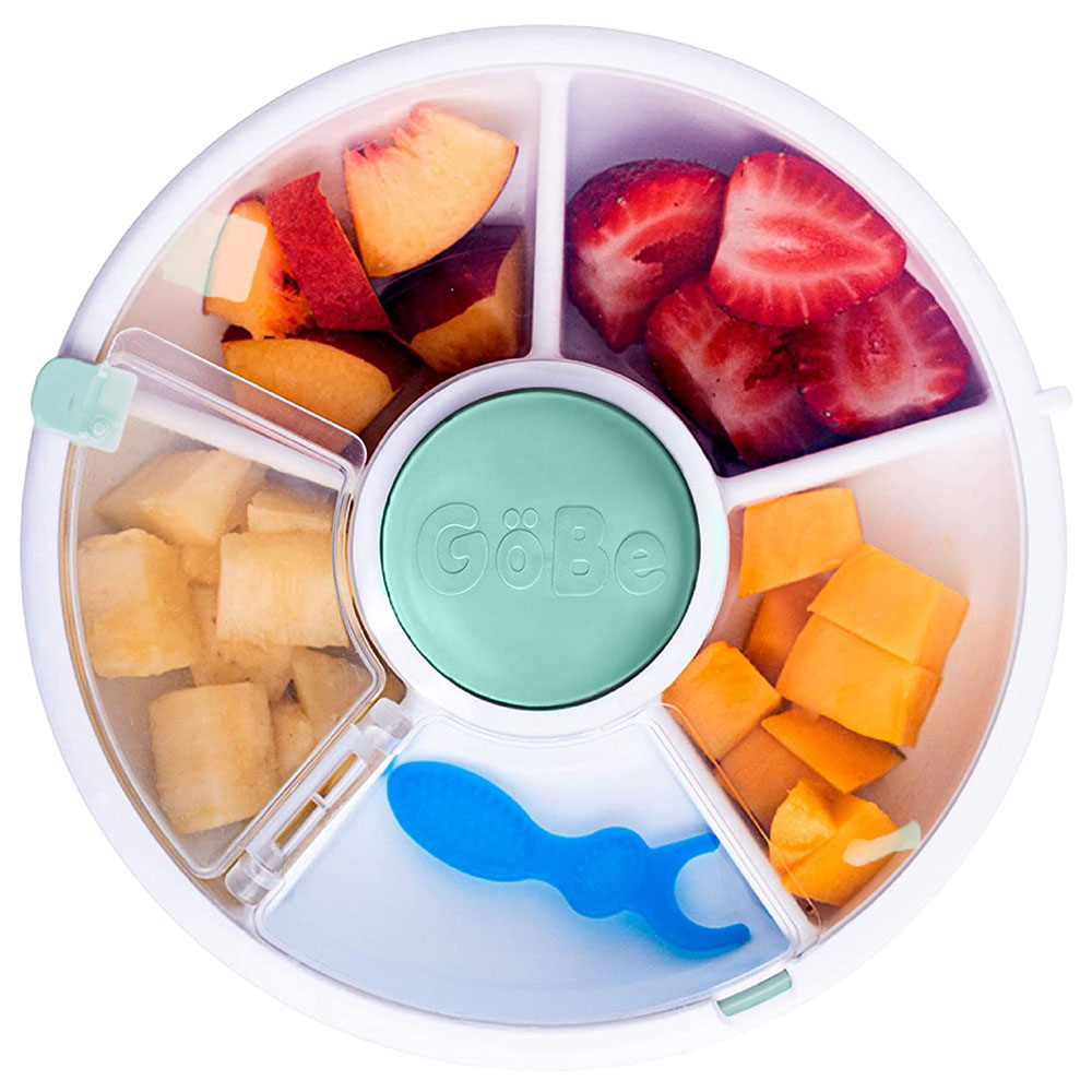 Gobe Snack Spinner - 5 Compartments - Mint Green