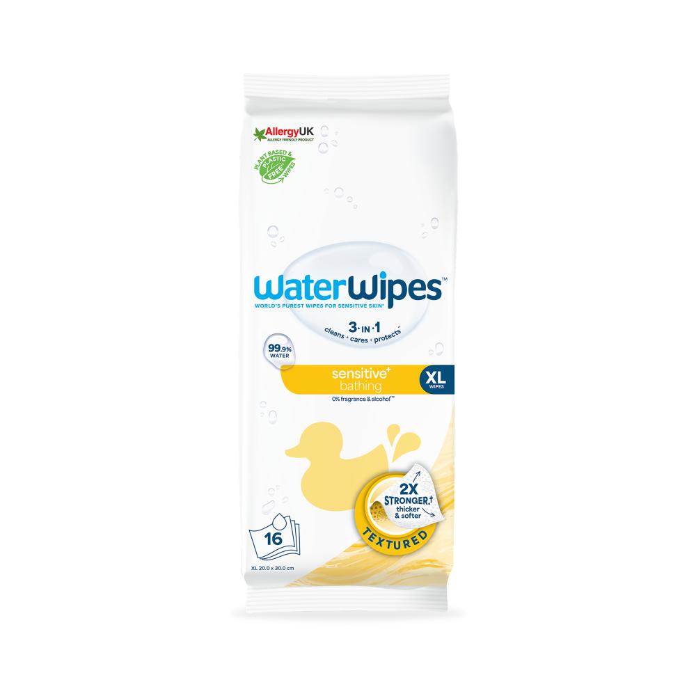 WaterWipes Bathing Wipes, Hypoallergenic - 16 Count