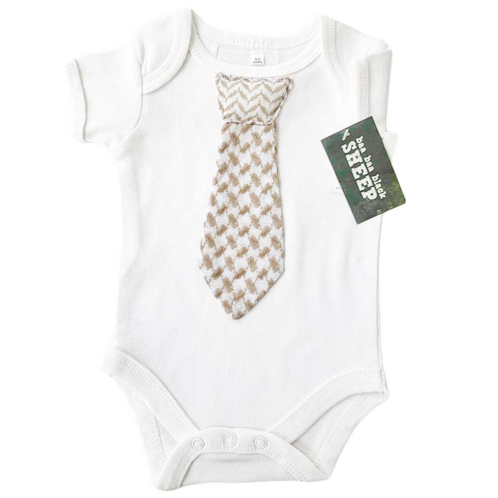 Baa Baa Black Sheep Mr. Executive Onesie - Brown