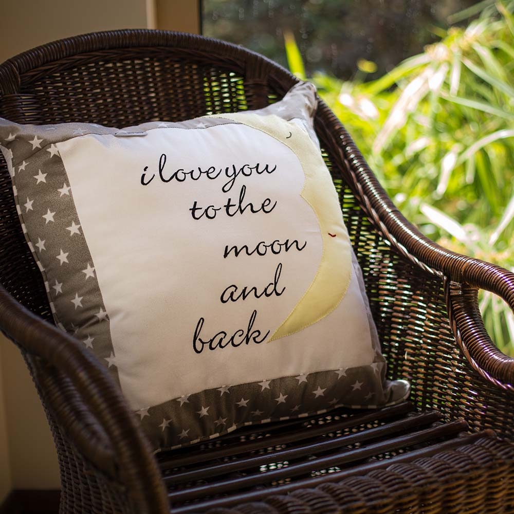 Baa Baa Black Sheep - I Love You To The Moon Cushion
