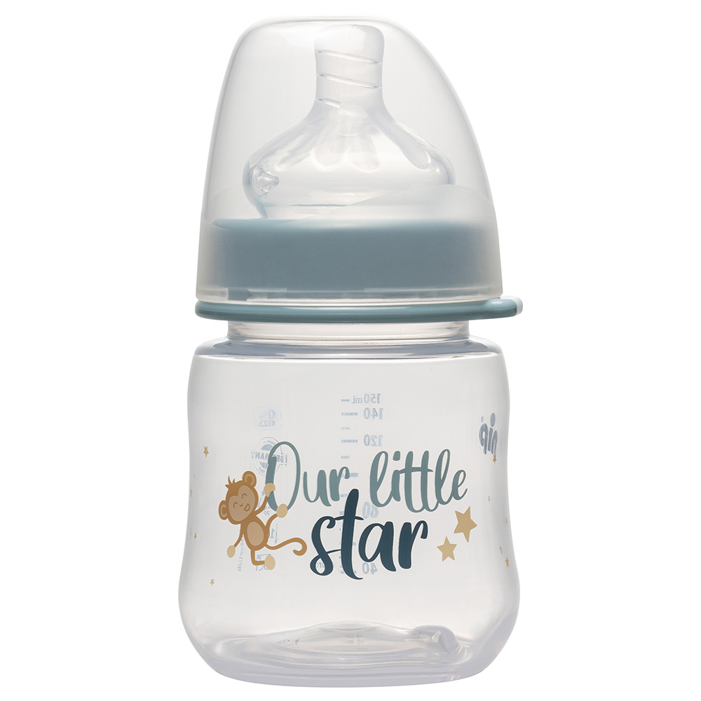Nip - Wide Neck PP Silicone Bottle 150Ml - Star Blue