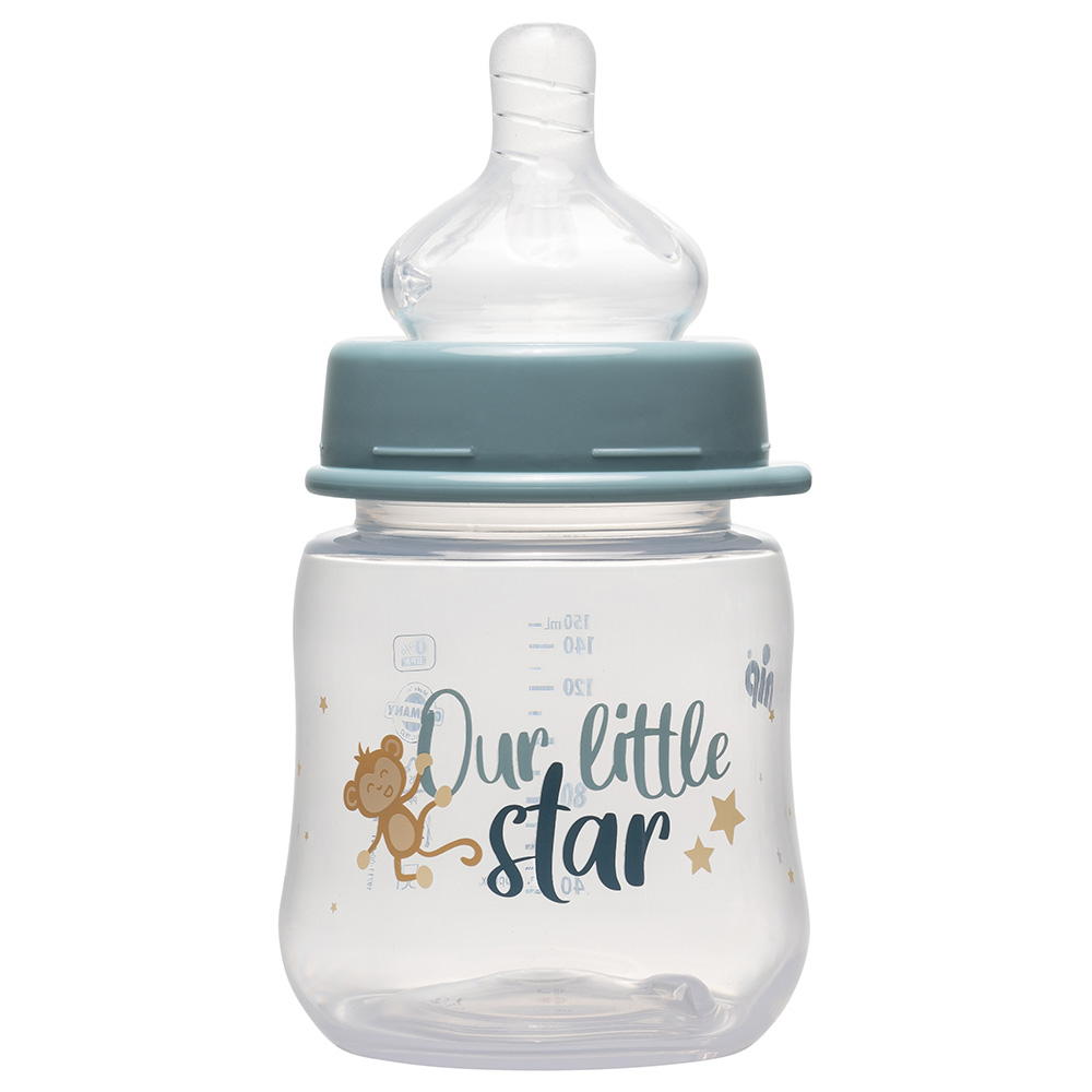 Nip - Wide Neck PP Silicone Bottle 150Ml - Star Blue