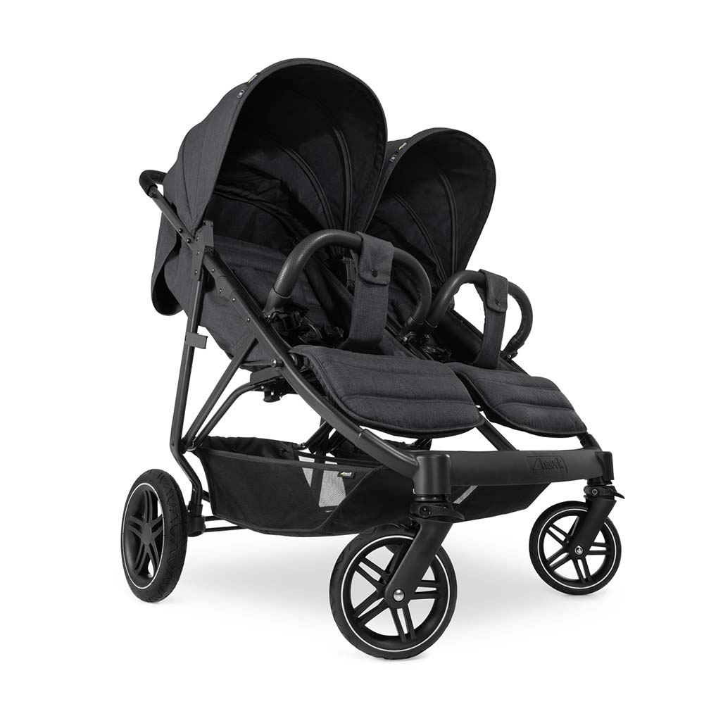 Hauck - Uptown Duo Side-by-Side Double Stroller with XL Canopies - Black