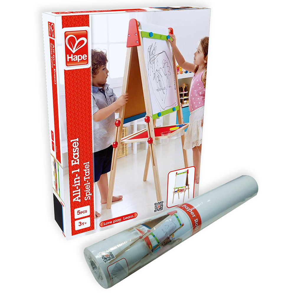 Hape - All-In-1 Easel + Art Paper Roll Set