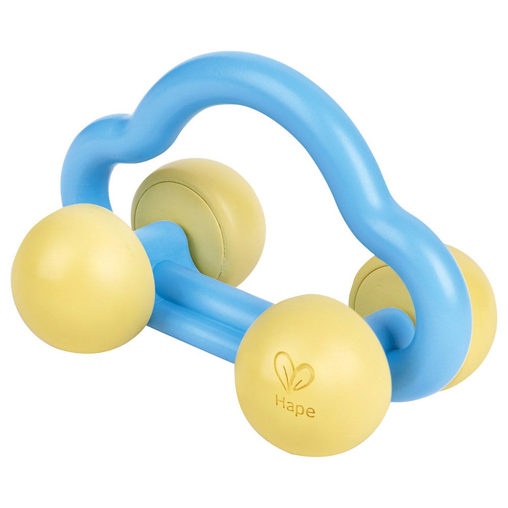 Hape - Rattle & Roll Toy Car - Blue