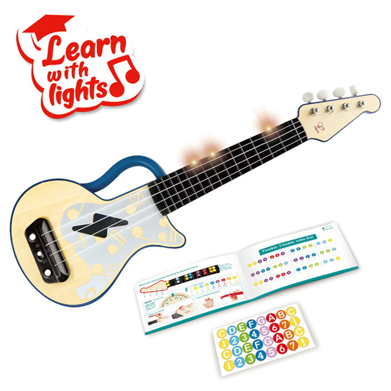 Hape - Learn With Lights Ukulele - Blue 
