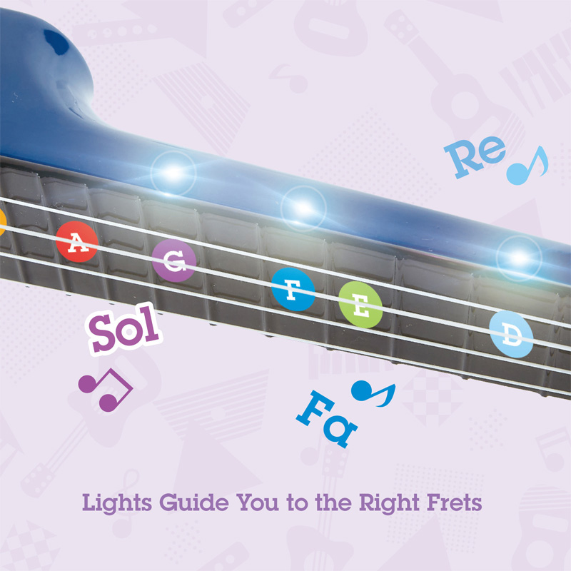 Hape - Learn With Lights Ukulele - Blue 