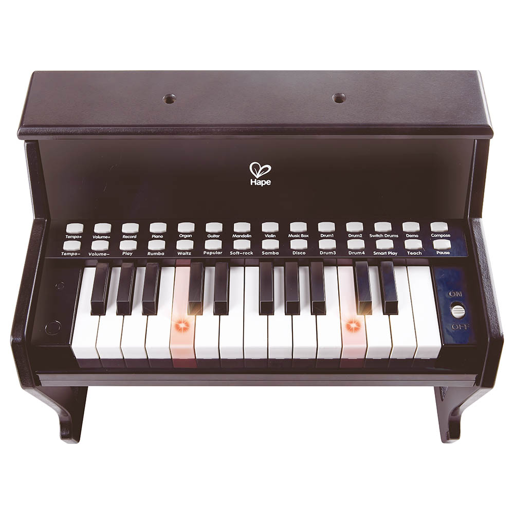 Hape - -25-Key Electric Musical Piano With Lights - Black