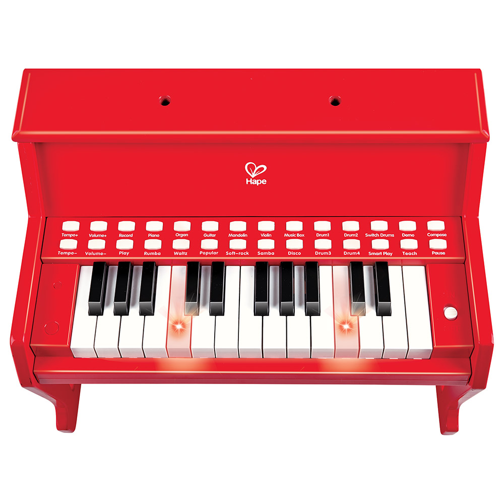 Hape - 25-Key Electric Musical Piano With Lights - Red