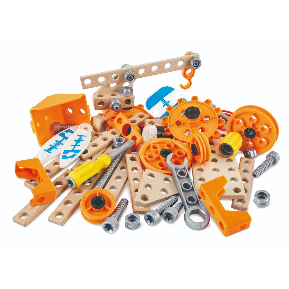 Hape - Junior Inventor Deluxe Experiment Construction Kit - 57pcs