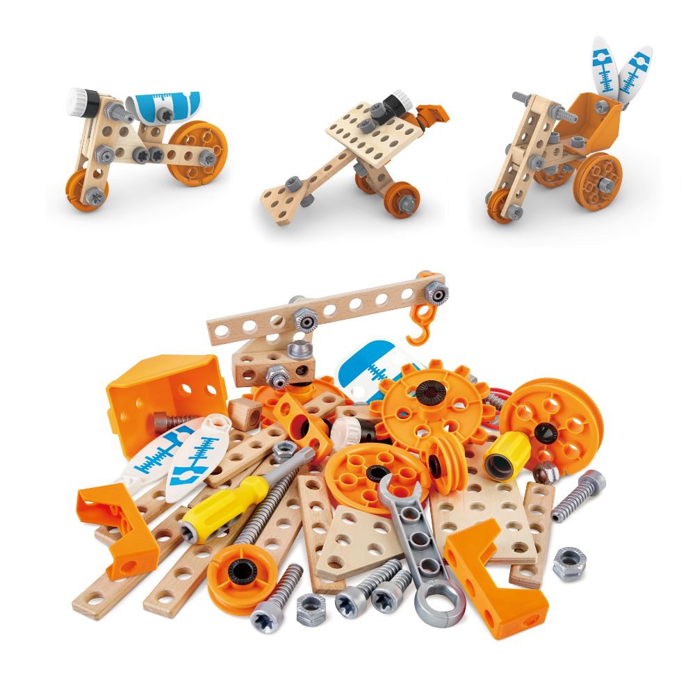 Hape - Junior Inventor Deluxe Experiment Construction Kit - 57pcs