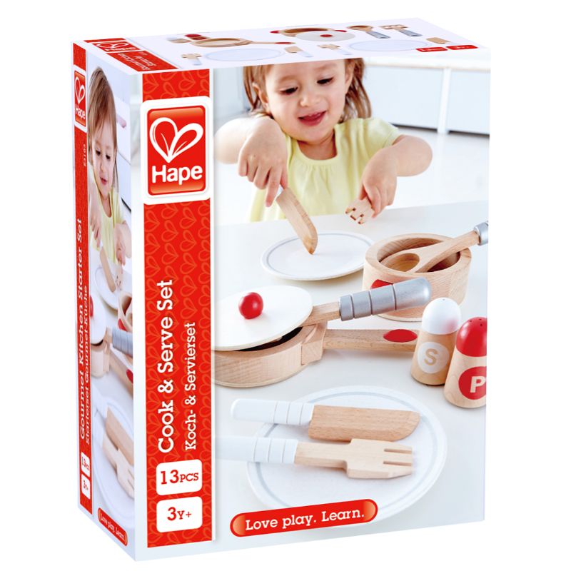 Hape - Cook & Serve Set - Kitchen Playset