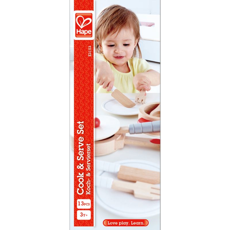 Hape - Cook & Serve Set - Kitchen Playset