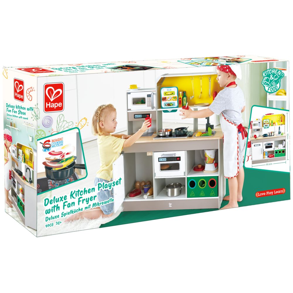 Hape - Deluxe Kitchen Playset With Fan Fryer