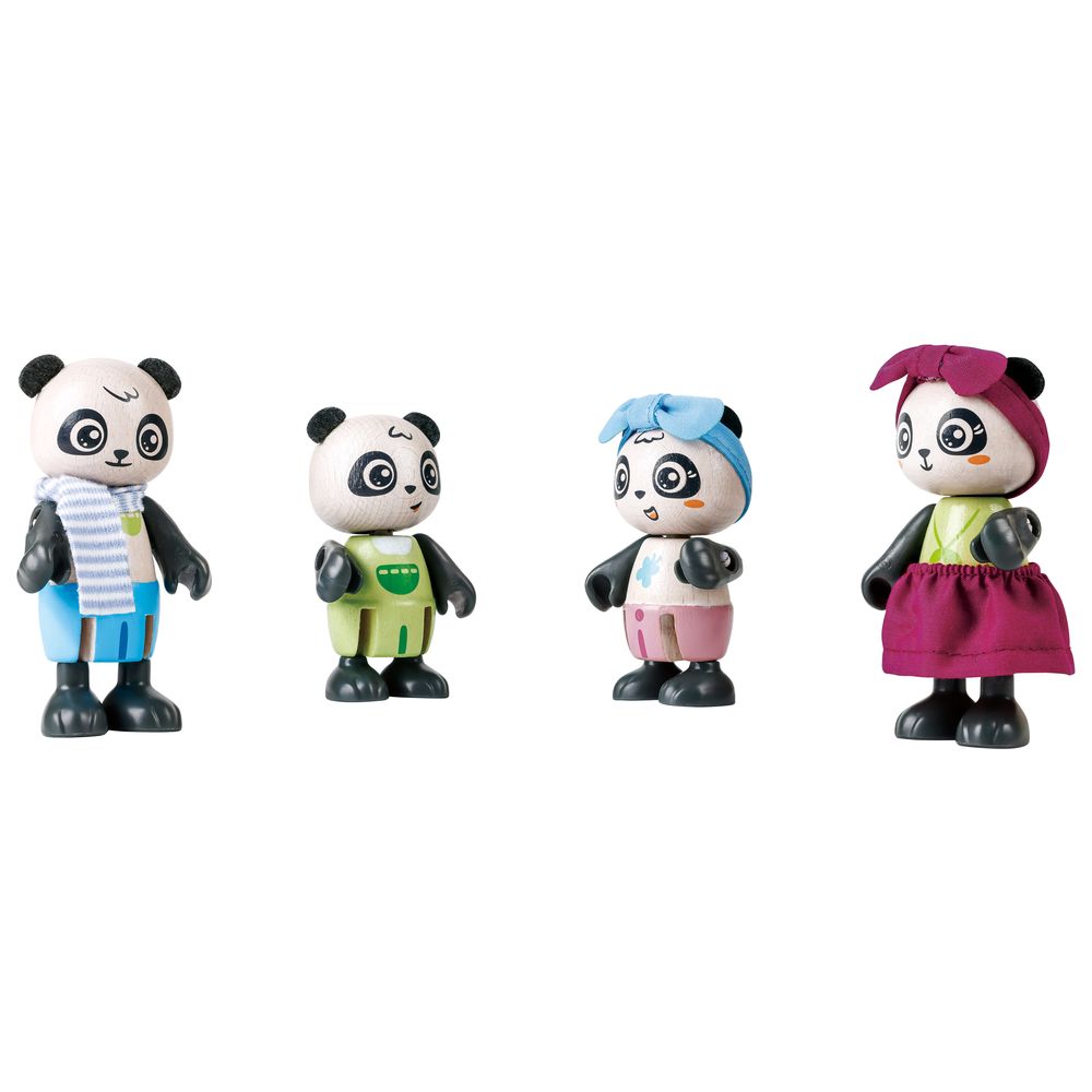 Hape Panda's Bamboo House With 4 Family Dolls & Accessories 25pcs