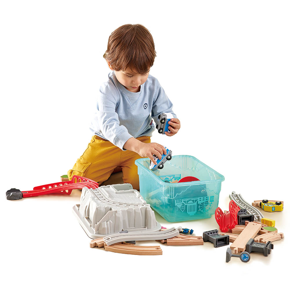 Hape - City Train Bucket Railway Set - 48pcs