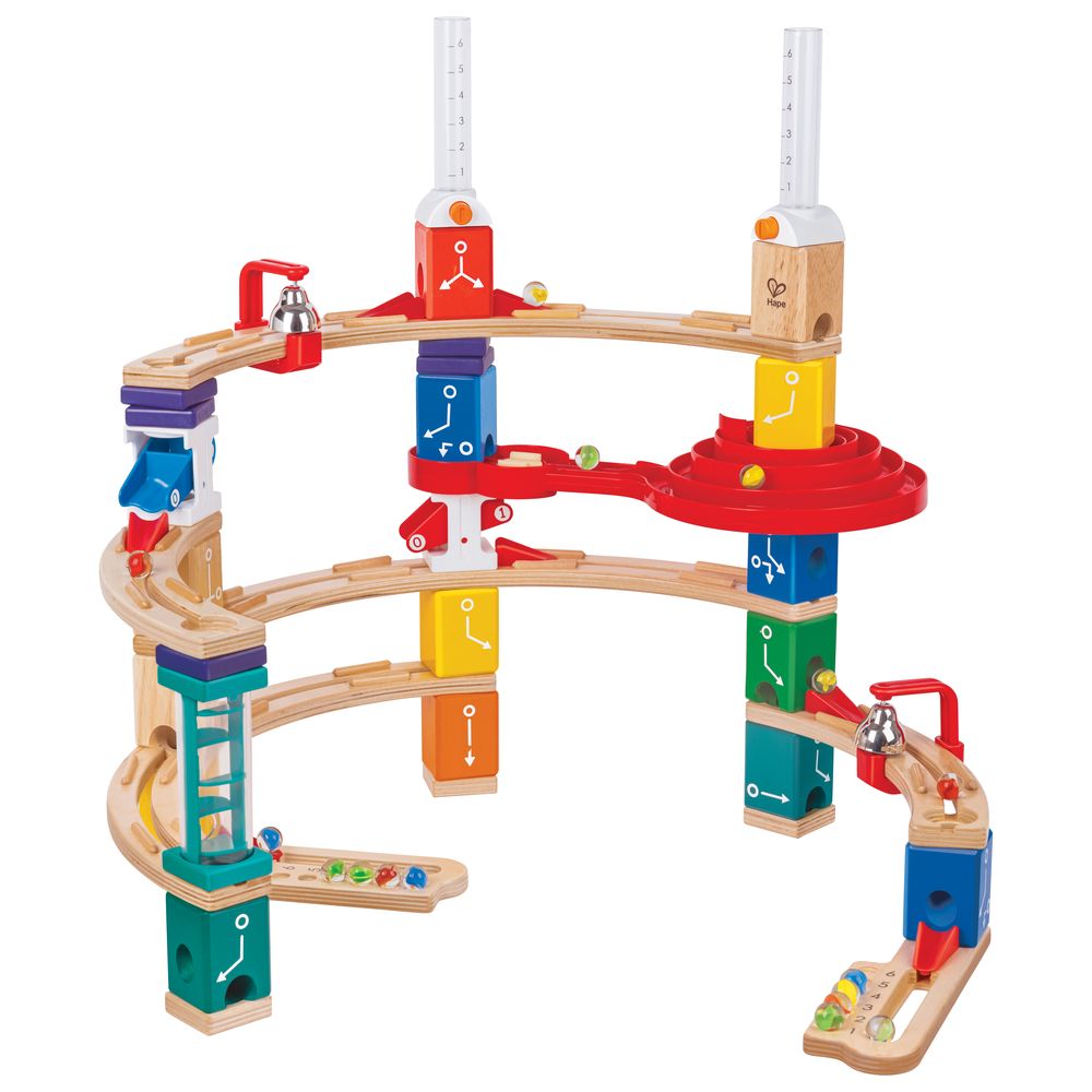 Hape - Quadrilla Advanced Coding Set Stem Toy - 119pcs With 40 Marbles