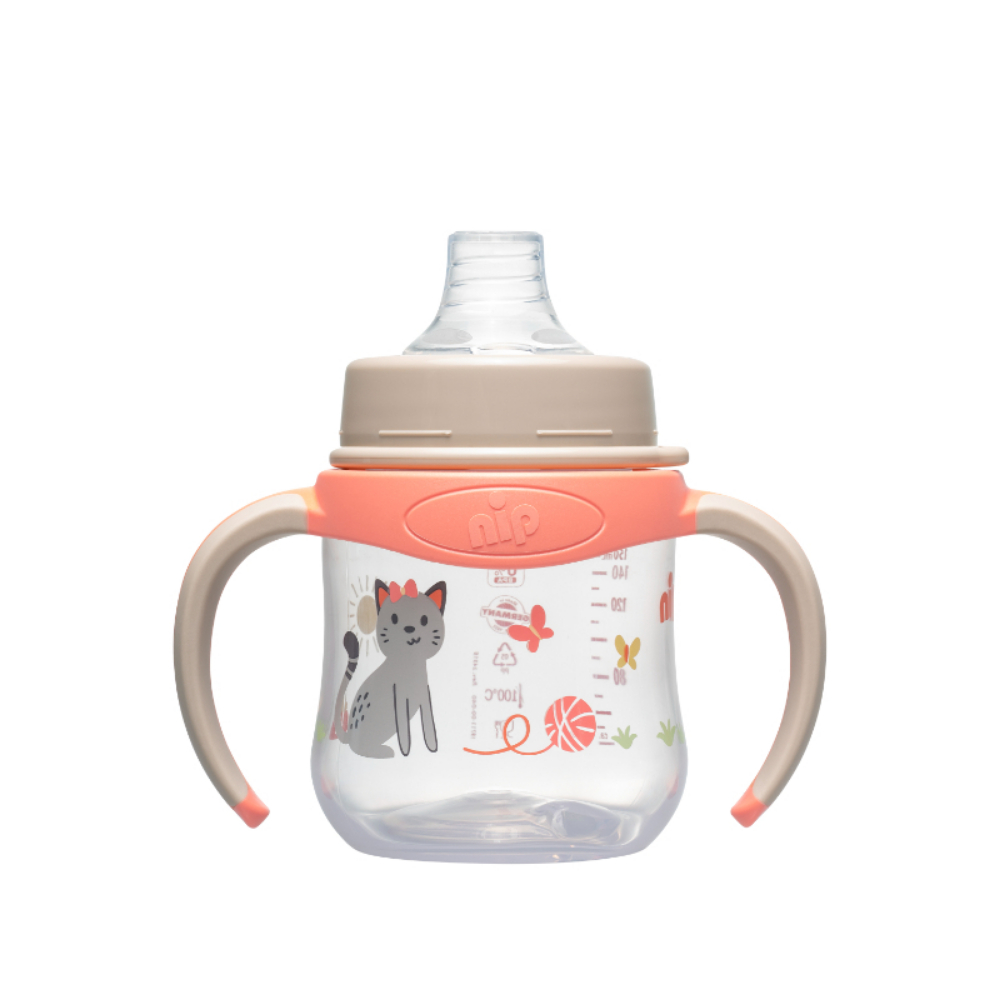 Nip - Wide Neck Training Bottle 150ml - Cat