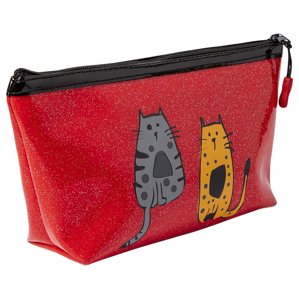 BiggDesign - Cats Print Glossy Makeup Bag