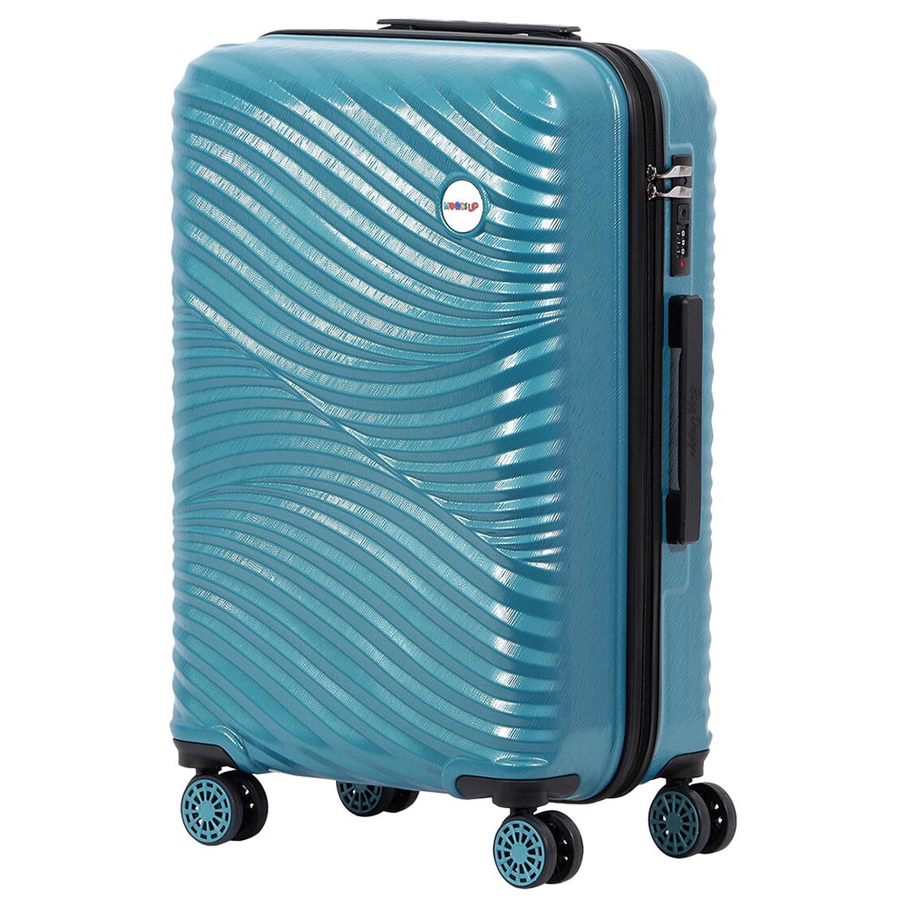 BiggDesign - Moods Up Hard Luggage Sets With Spinner Wheels Steel - 3pcs - Blue