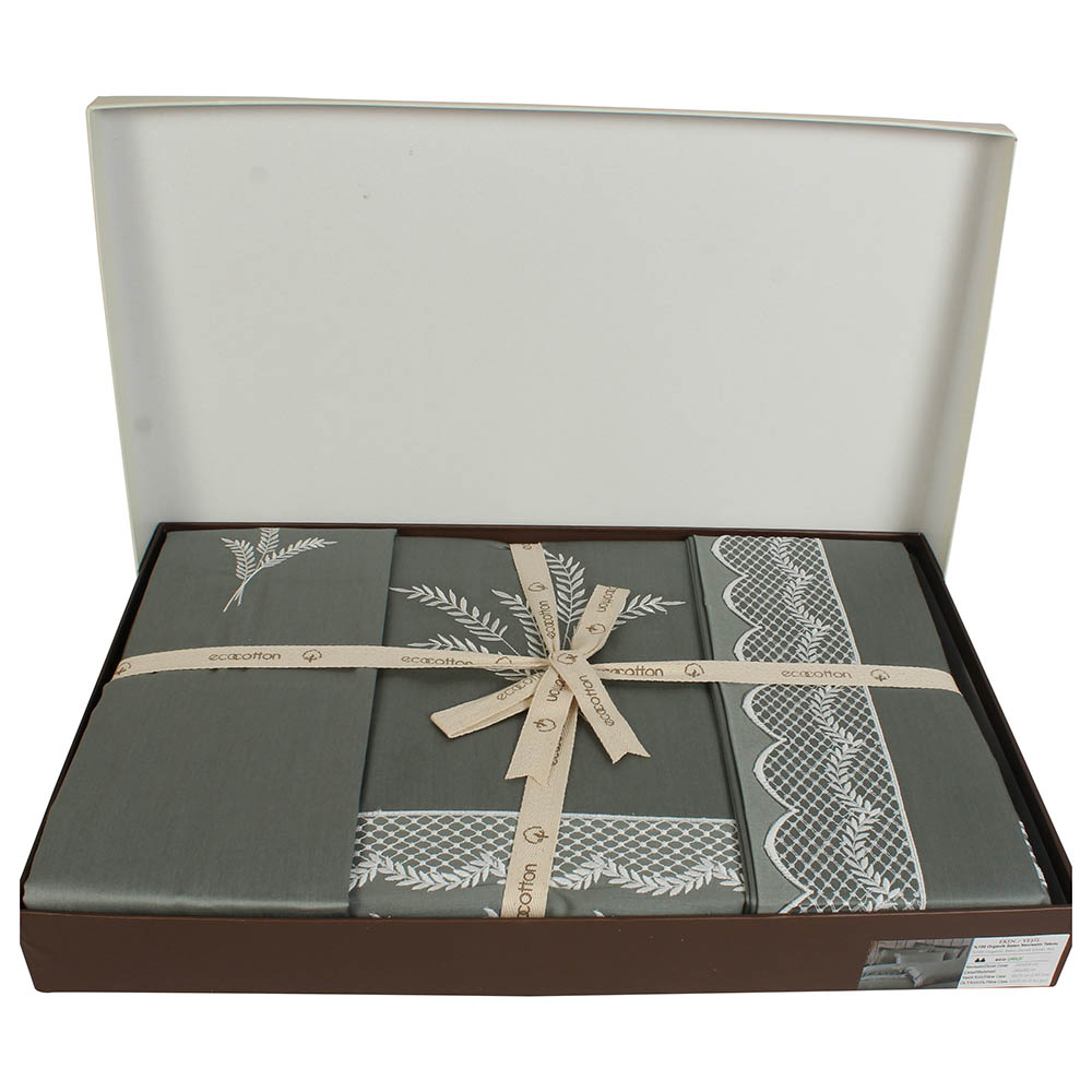 Ecocotton - Ekin Ecolarge Duvet Set 240 x 260 cm - Grey