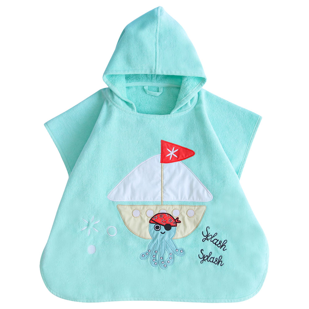 Milk&moo Kids Poncho Sailor Octopus - Blue