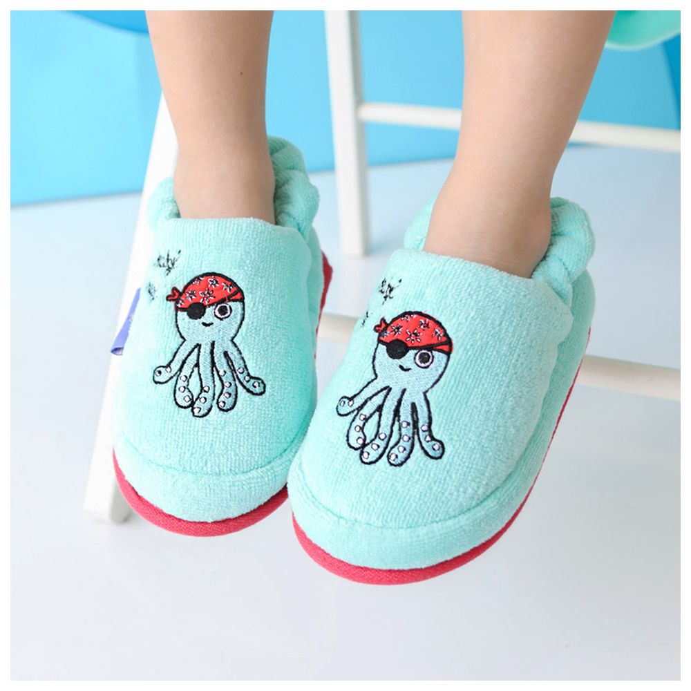 Milk&Moo Kids Sailor Octopus Poncho & House Slippers Set