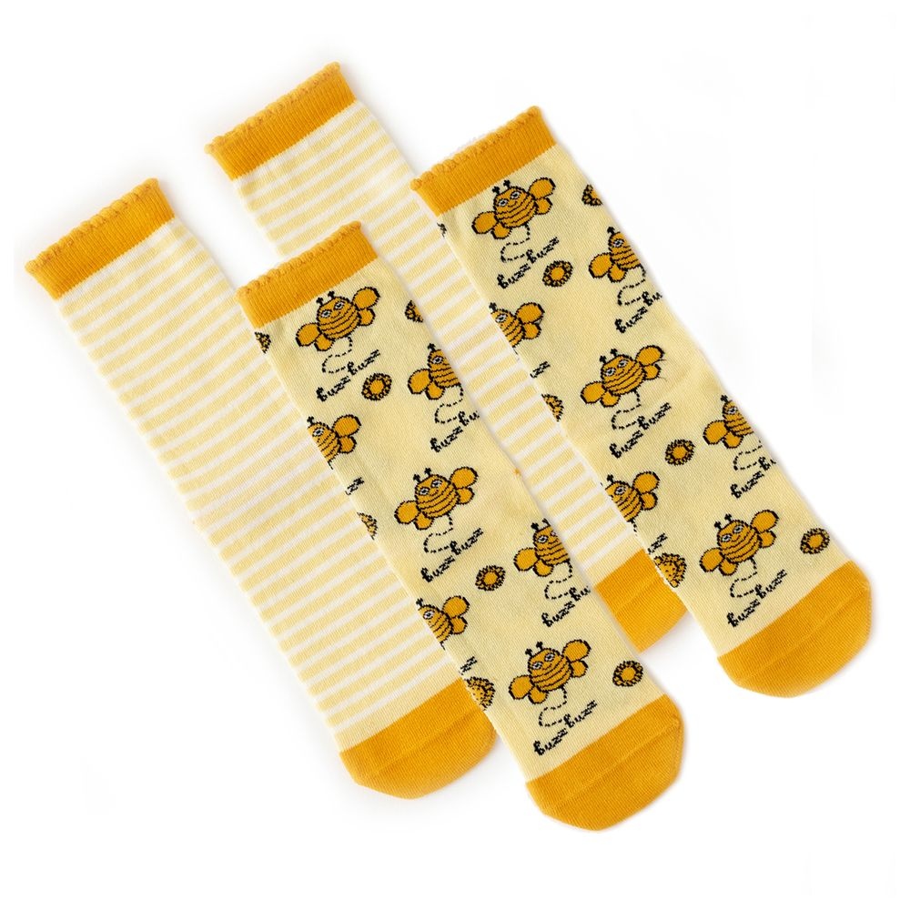 Milk&Moo - Buzzy Bee & Chancin Mother Socks 4 Pairs