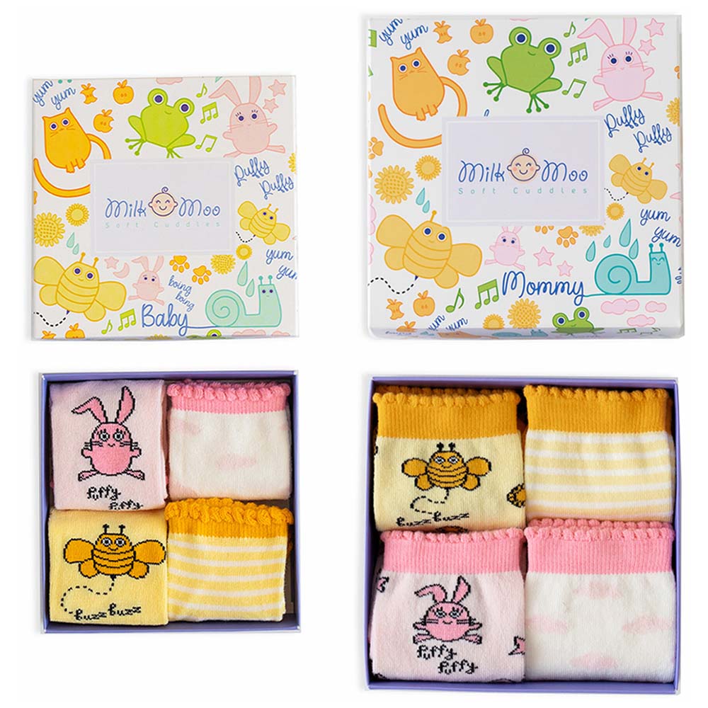 Milk&moo Buzzy Bee & Chancin Mother & Baby Sock - 4 Pcs