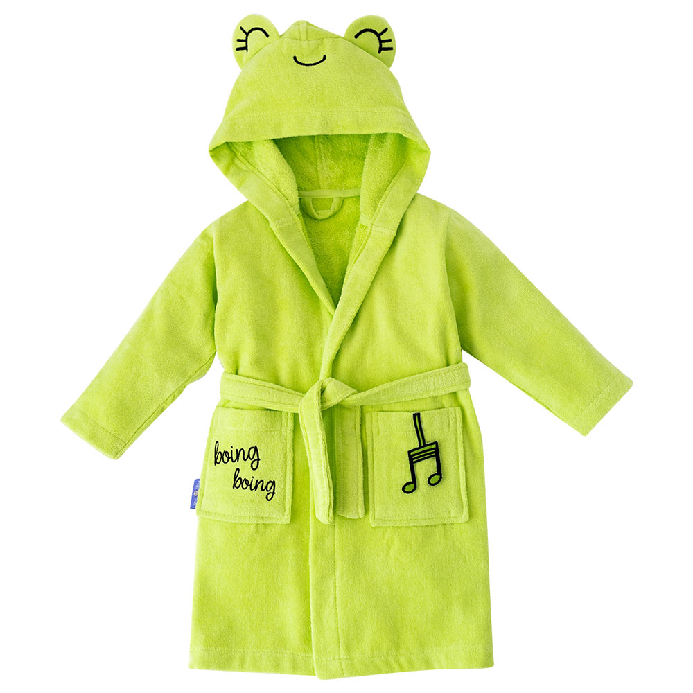Milk&moo Cacha Frog Velvet Bathrobe - Green
